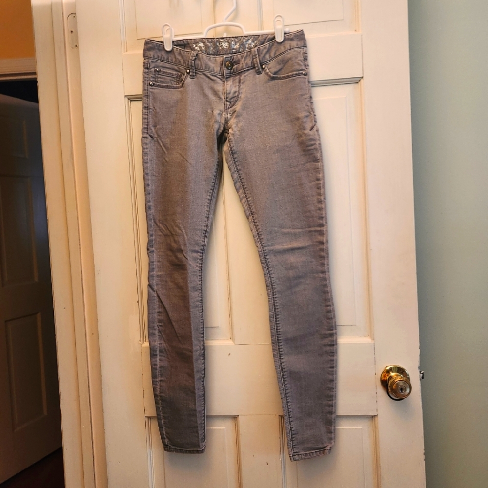 Express Jeans Women's Gray Skinny Low Rise Size 0R